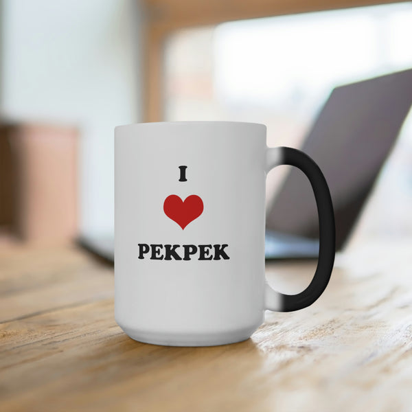 I Love Pekpek, Color Changing Mug - 11oz