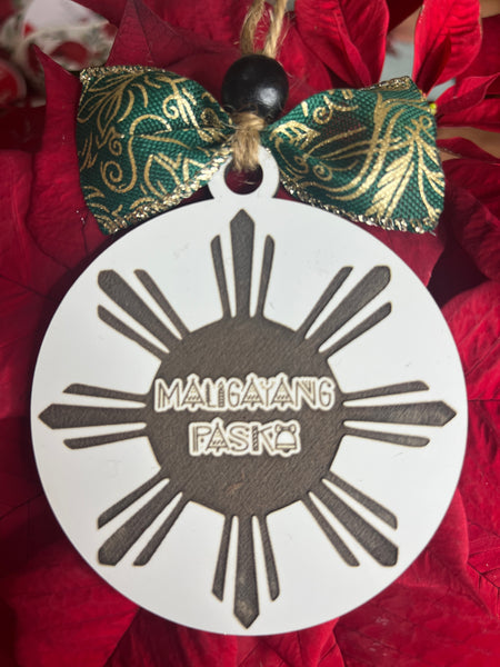 Maligayang Pasko Christmas Ornaments (inside sun)