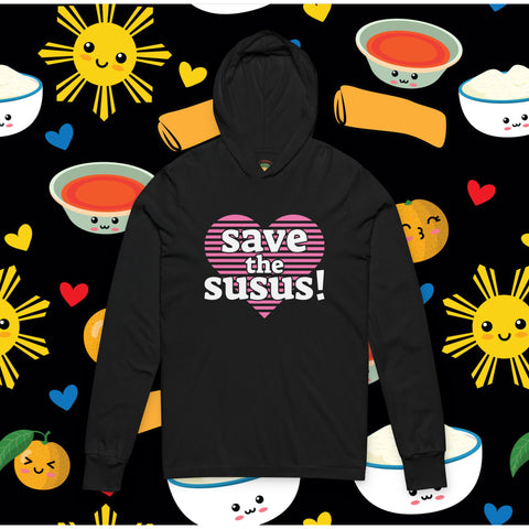 Save the Susus (Hooded Long Sleeve Tee, Unisex)