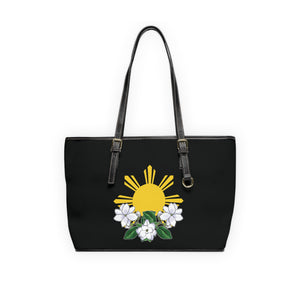 Philippine Sun & Sampaguita (Leather Shoulder Bag)
