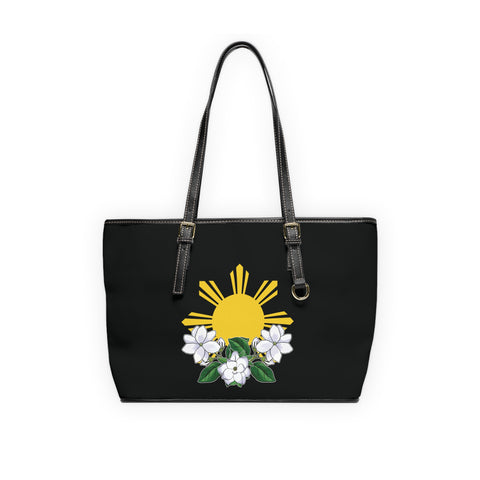 Philippine Sun & Sampaguita (Leather Shoulder Bag)