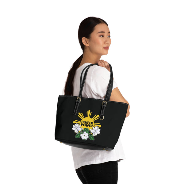 Pekpek Power - Philippine Sun & Sampaguita (Leather Shoulder Bag)