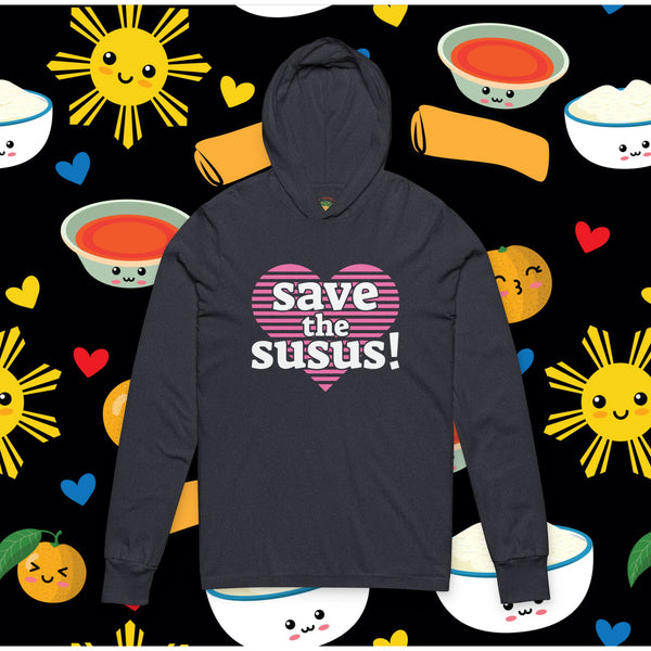 Save the Susus (Hooded Long Sleeve Tee, Unisex)