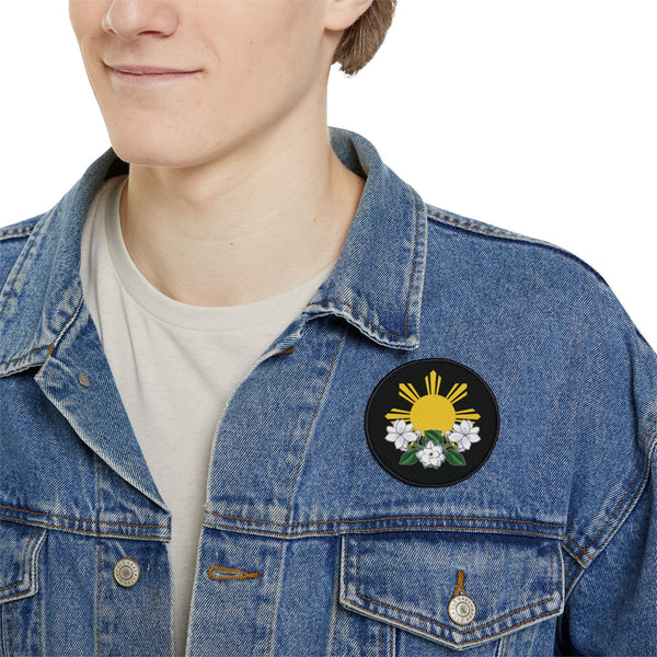 Philippine Sun & Sampaguita (Iron-On Patch)