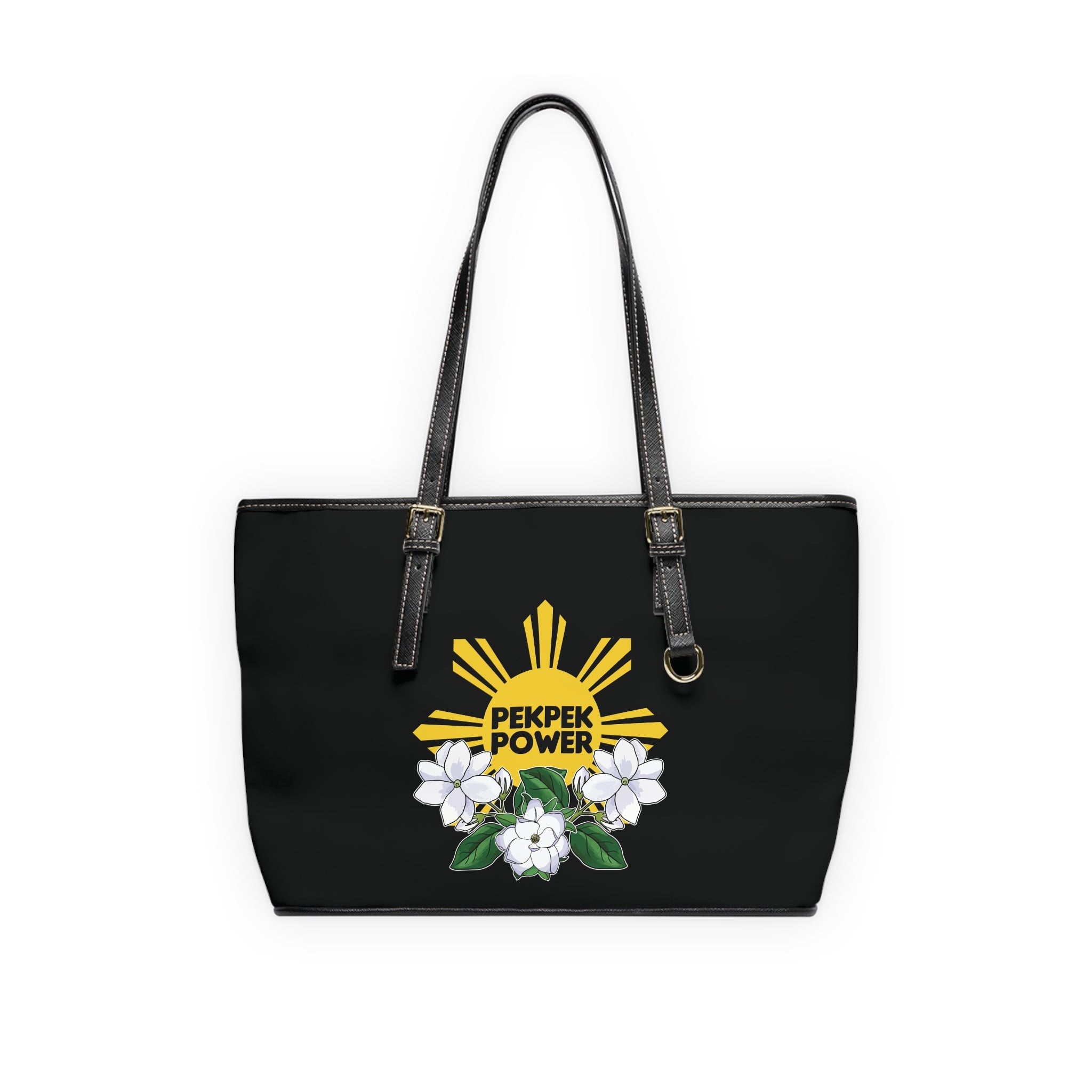 Pekpek Power - Philippine Sun & Sampaguita (Leather Shoulder Bag)
