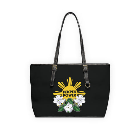 Pekpek Power - Philippine Sun & Sampaguita (Leather Shoulder Bag)