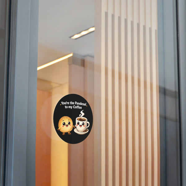 Pandesal to my Coffee (Round Vinyl Stickers)