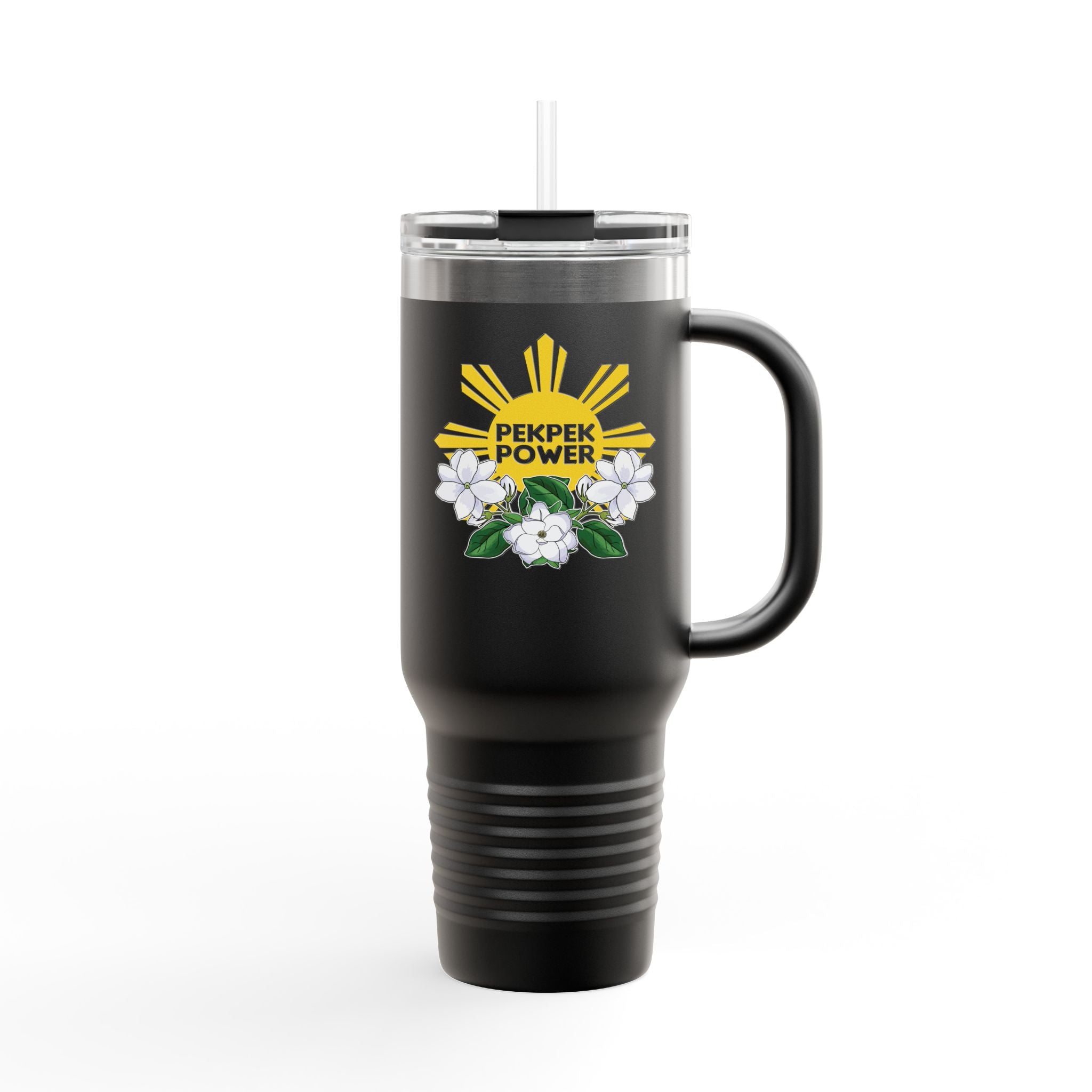 Pekpek Power - Philippine Sun & Sampaguita (Insulated Mug, 40oz)