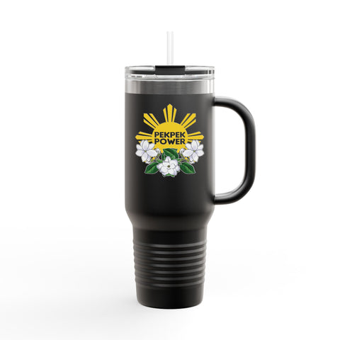 Pekpek Power - Philippine Sun & Sampaguita (Insulated Mug, 40oz)