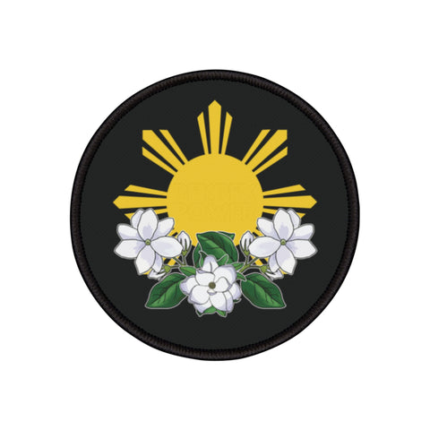 Philippine Sun & Sampaguita (Iron-On Patch)