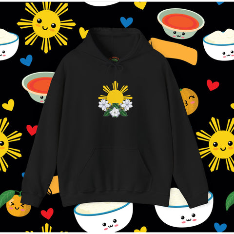 Philippine Sun & Sampaguita (Hooded Sweatshirt, Unisex)