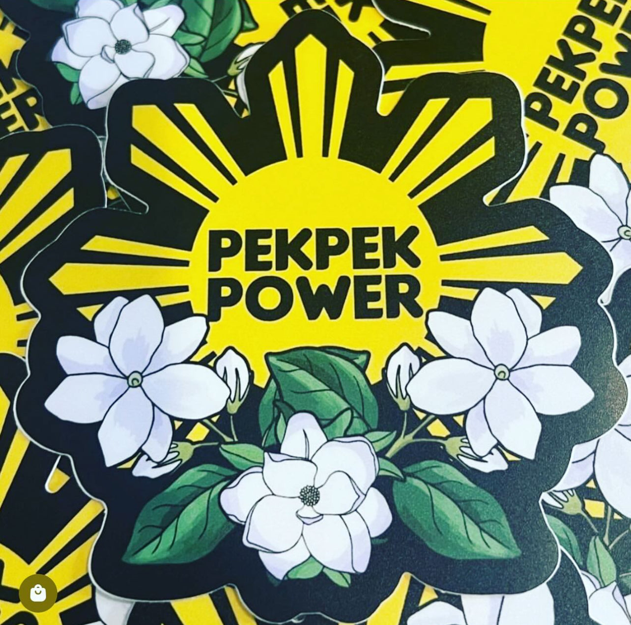 Pekpek Power - Philippine Sun & Sampaguita (Sticker/Decal)