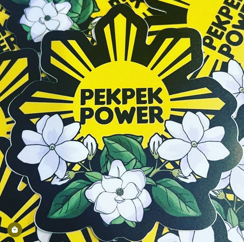 Pekpek Power - Philippine Sun & Sampaguita (Sticker/Decal)