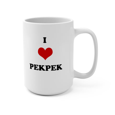 I Love PekPek - Mug (black font)