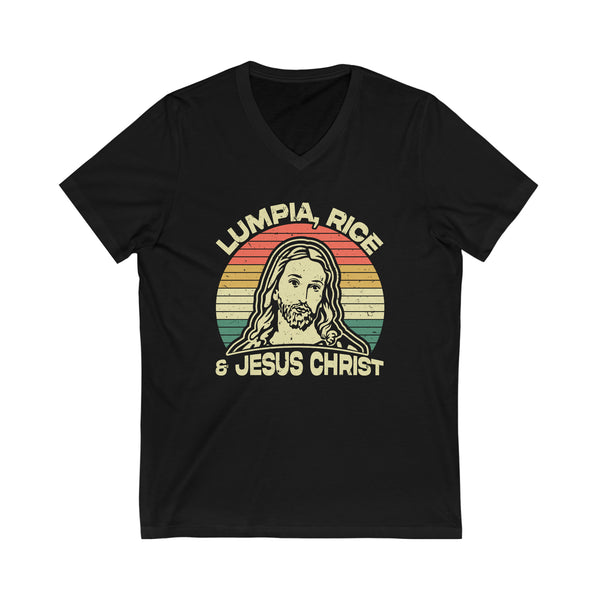 Lumpia, Rice & Jesus Christ - V-Neck