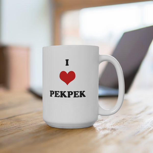 I Love PekPek - Mug (black font)