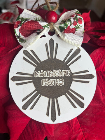 Maligayang Pasko Christmas Ornaments (inside sun)