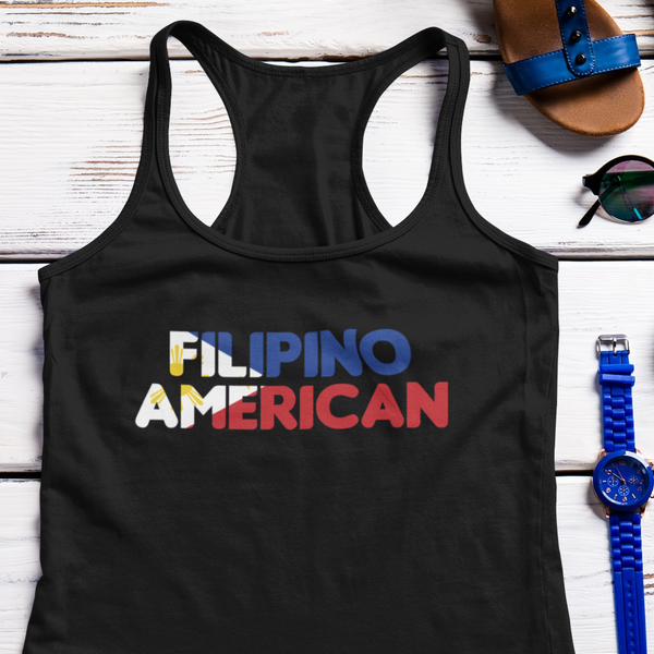 Filipino American (Flag Design) - Racerback