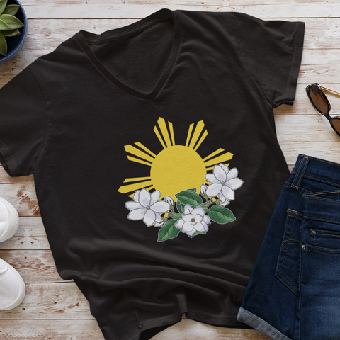 Sun & Sampaguita - V-Neck